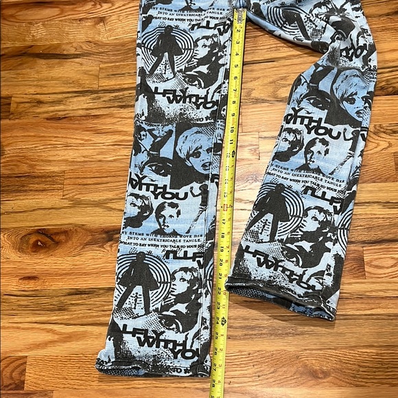 Empty Spaces emptyspaces I’ll Fly with You Jeans blue gray black 26 fit like 25 - Picture 7 of 8